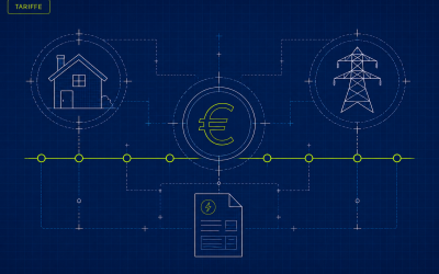 Schema tecnico che rappresenta il corrispettivo fisso della bolletta elettrica come costo costante indipendente dai consumi energetici